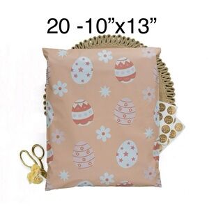 4/$20 -20 Easter Egg Poly mailer 10”x13”